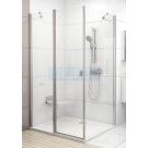 ścianka stała chrome cps-80 satyna + szkło transparent