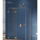 Kabina prysznicowa avexa gold brushed 1d kwadratowa przyścienna p 80x80x200 szkło czyste 6mm active shield 2.0