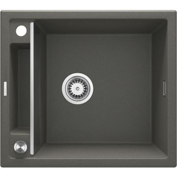 Zlew magnetic antracyt metalik granit 1k 560x500x219, 3,5" + osprzęt space-saver click