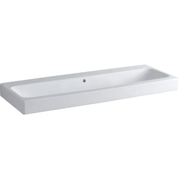 Icon umywalka, b120cm, h16cm, t48.5cm, z przelewem, bez otworu na baterię, keratect