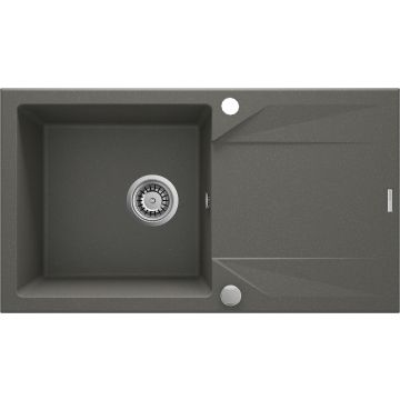 Zlew evora antracyt metalik granit 1k z/o 780x440x193, 3,5" + osprzęt space-saver
