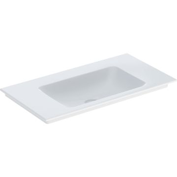 Umywalka meblowa one: 90x48cm, otwór na baterię=bez, przelew=bez, biały / keratect