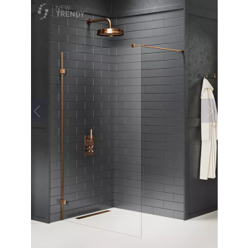 Kabina prysznicowa avexa copper walk-in u 120x200 szkło czyste 6mm active shield 2.0