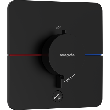 Showerselect comfort q bateria termostatyczna do 1 odbiornika z dodatkowym wyjściem, podtynkowa czarny matowy