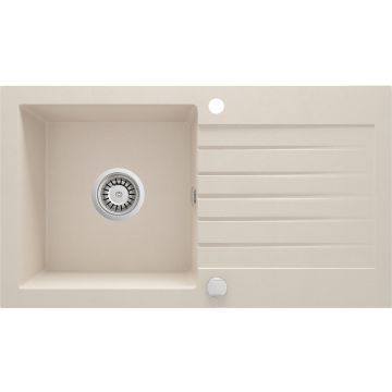 Zlew zorba beż granit 1k z/o 760x440x160, 3,5" + osprzęt space-saver