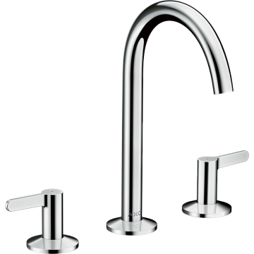 One 3-otworowa bateria umywalkowa 170 z kompletem odpływowym push-open chrom
