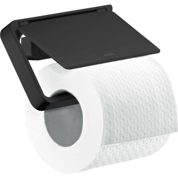 Universal softsquare uchwyt na papier toaletowy z osłoną czarny matowy