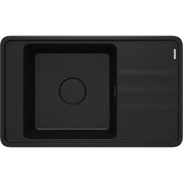 Zlew momi nero granit 1k z/o 820x500x230 mm + osprzęt space-saver nero
