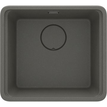 Zlew momi antracyt metalik granit 1k 500x450x230 mm + osprzęt space-saver