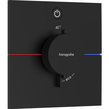 Showerselect comfort e bateria termostatyczna do 1 odbiornika, podtynkowa czarny matowy