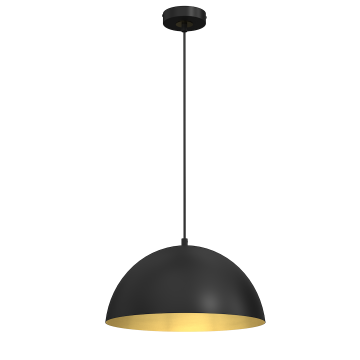 Lampa wisząca beta black/gold 1xe27 35cm