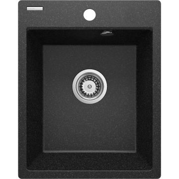 Zlew corio grafit granit 1k b/o 400x500x211, 3,5" + osprzęt space-saver