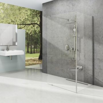 Walk in corner 120/90 / 200h alu transparent