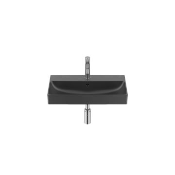 Ona umywalka ścienna 60x36 cm cpt fineceramic® czarny mat