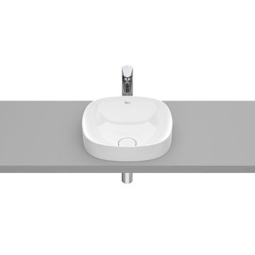 Inspira soft umywalka blatowa 370x370 h75 fineceramic® biały mat