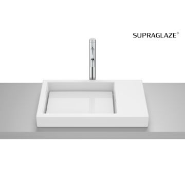 Horizon umywalka blatowa skyline 60x38 cm biały połysk supraglaze