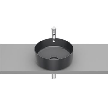 Inspira round umywalka nablatowa 370x370 oct fineceramic® onyx