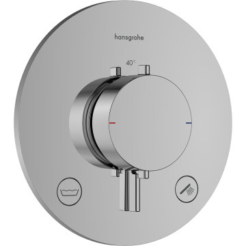 Ecostat comfort s bateria termostatyczna do 2 odbiorników zgodna z normą en 1717, podtynkowa chrom