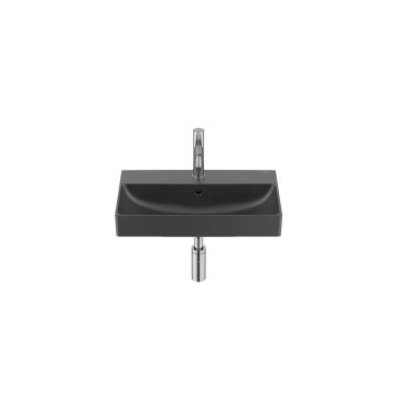 Ona umywalka ścienna 55x36 cm cpt fineceramic® czarny mat