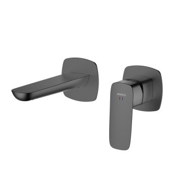 Qanix bateria umywalkowa podtynkowa, gun metal