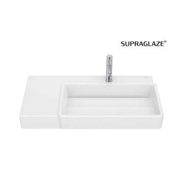 Tura umywalka ścienna /meblowa 80x43 cm prawa, supraglaze®