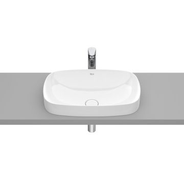 Inspira soft umywalka blatowa 550x370 h75 fineceramic® biały mat