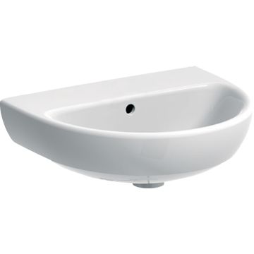 Umywalka mała selnova: 50x18x41cm, biały, otwór na baterię=bez, przelew=widoczny