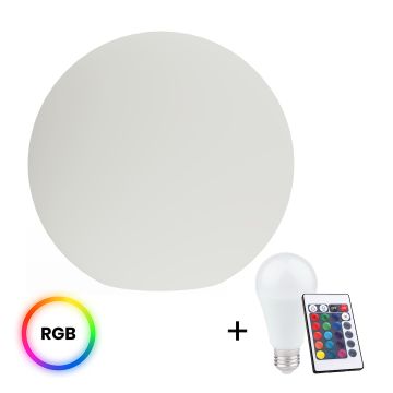 Kula ogrodowa globo 60cm + żarówka rgb a60 10w + pilot