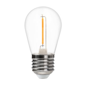 żarówka filamentowa led 1w st45 e27 2700k plastik
