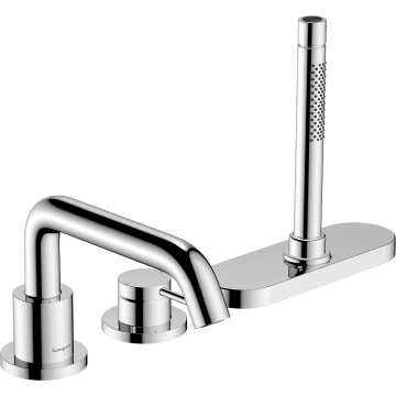 Tecturis s 3-otworowa jednouchwytowa bateria na brzeg wanny, sbox chrom