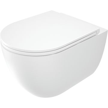 Miska wisząca bezkołnierzowa round + deska