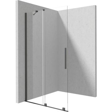 Walk-in przesuwny prizma titanium 90x195 cm