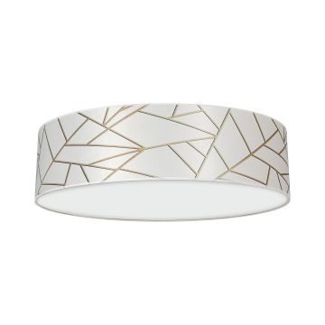 Lampa sufitowa ziggy 3xe27 o50cm biały/złoty