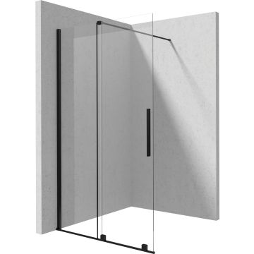 Walk-in przesuwny prizma nero 120x195 cm
