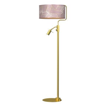 Lampka podłogowa ziggy pink gold/pink 1xe27 + 1x mini gu10