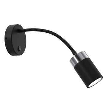 Kinkiet flex joker black/chrome 1xgu10