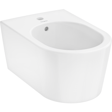 Elupura s bidet wiszący 540 z otworem na baterię, z przelewem, smartclean biały
