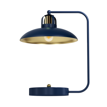 Lampka biurkowa felix navy blue/gold 1xe27