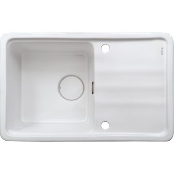 Zlew momi ceramiczny biały 1k z/o 780x500x220 mm + osprzęt space-saver