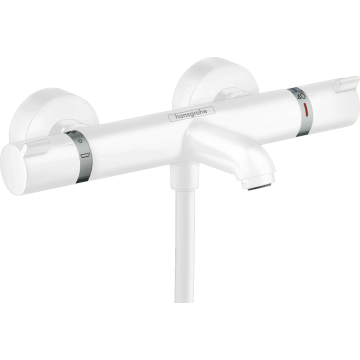 Ecostat comfort bateria wannowa, termostatyczna, natynkowa biały matowy