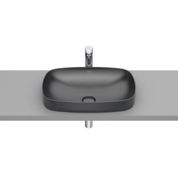 Inspira soft umywalka blatowa 550x370 h75 fineceramic® onyx