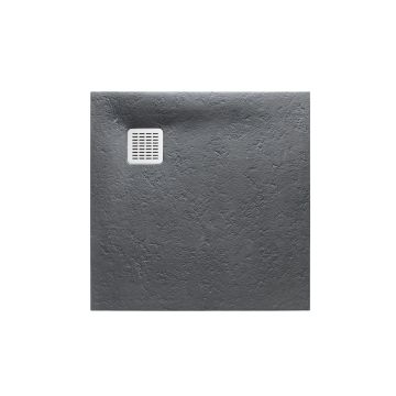 Terran brodzik kwadratowy 800 x 800 mm syfon w kpl. szary łupek