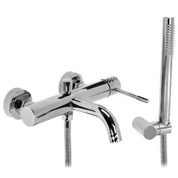 Lungo diamond chrom bateria wannowa ścienna