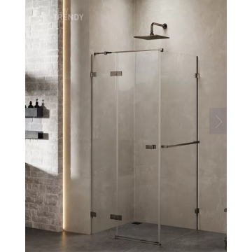 Nz4 kabina prysznicowa avexa gunmetal brushed 1d prostokątna l 100x110x200 szkło czyste 6mm active shield 2.0 wieszak