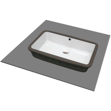 Umywalka temisto biała podwieszana 500x300 mm
