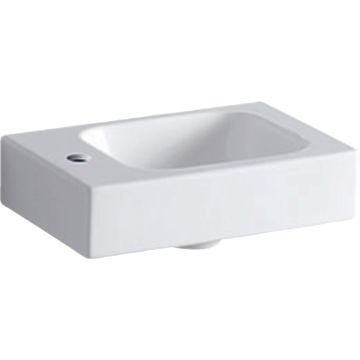 Icon umywalka kompaktową, b38cm, h13.5cm, t28cm, bez przelewu, z otwórem na baterię po lewej stronie, keratect