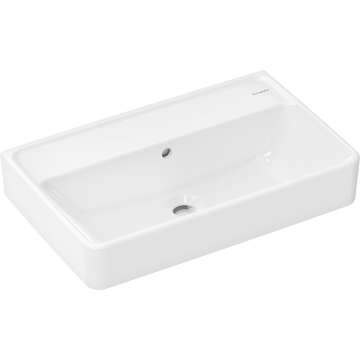 Xanuia q umywalka wisząca compact 600/370 bez otworu na baterię, z przelewem, smartclean biały