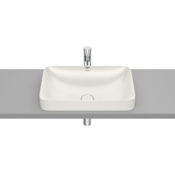 Inspira square umywalka blatowa 550x370 h75 fineceramic® beż