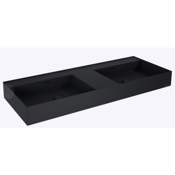 Umywalka level 120 duo, solid-surface black matt