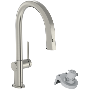 Aqittura m91 filtersystem 210 1jet z wyciąganą wylewką stal szlachetna finish